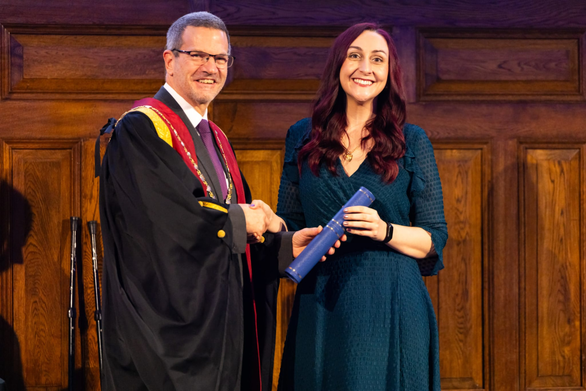 Katie Ford receiving her Fellowship of the Royal College of Veterinary Surgeons